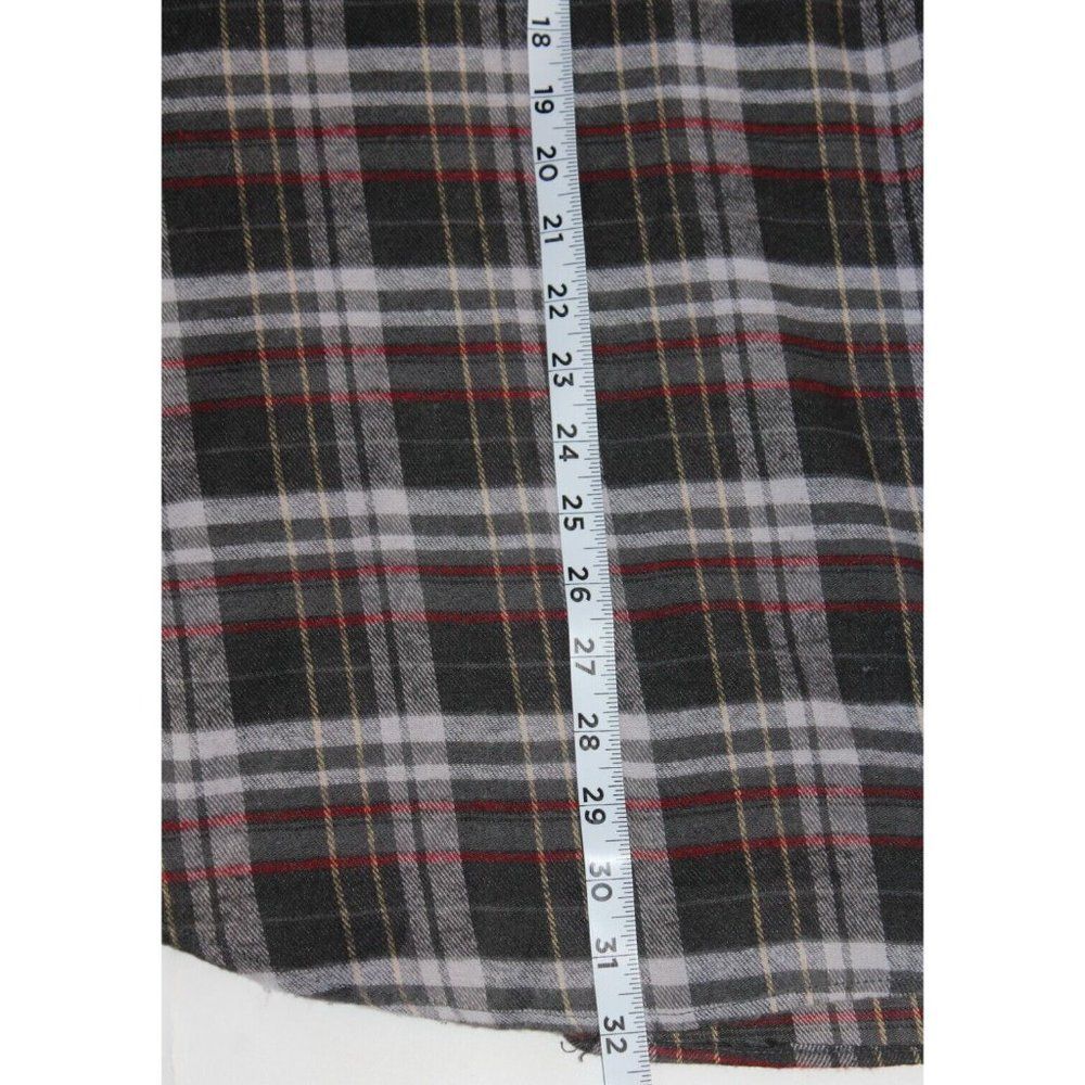 NWT Stanley Workwear Men's Long Sleeve Flannel XXL NEW 2XL Gray Plaid - Picture 7 of 10